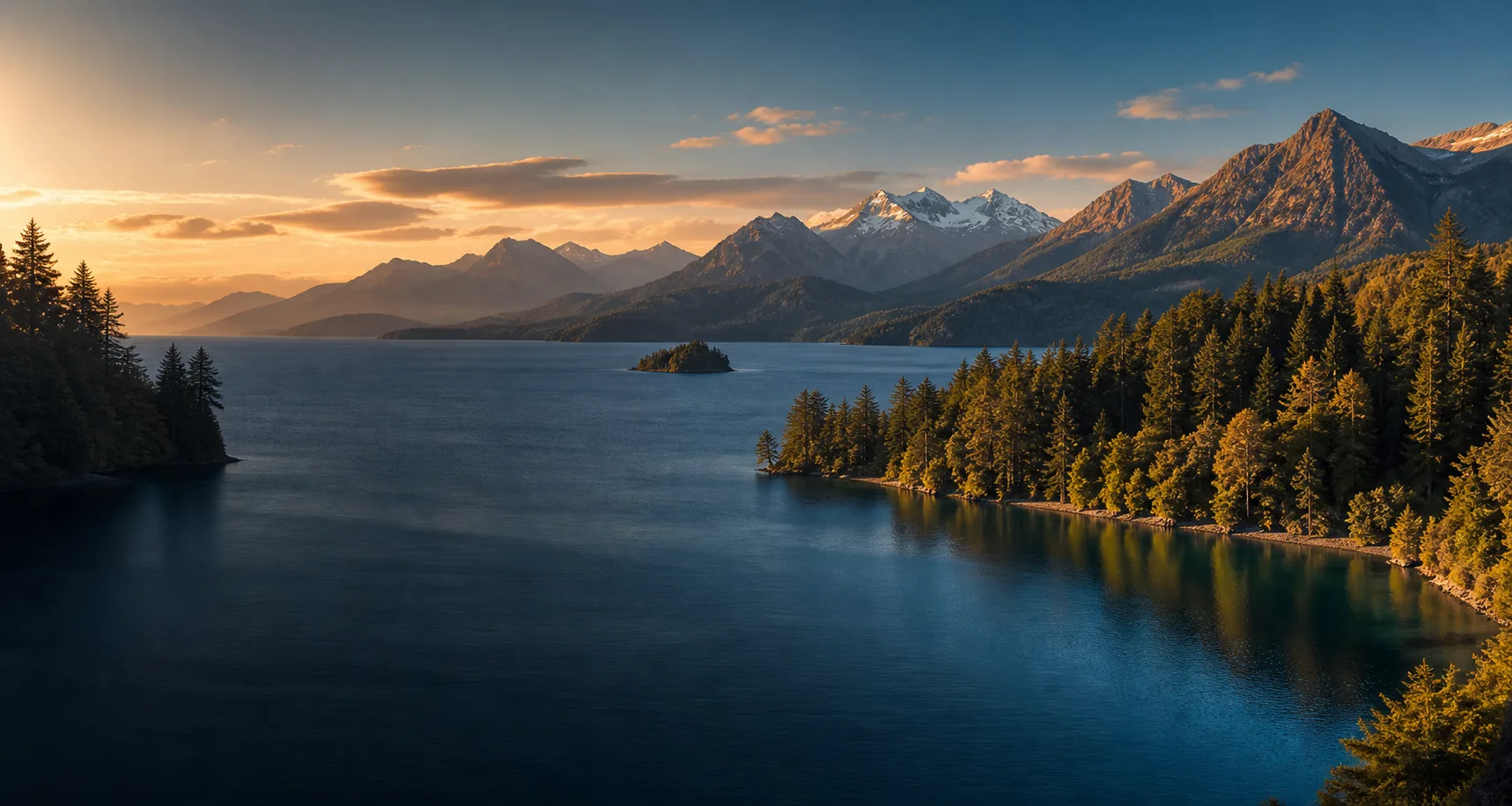 Vista premium de Bariloche, lago Nahuel Huapi y montañas - Turacción Turismo